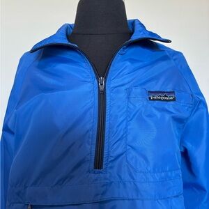 VINTAGE Patagonia Men’s Packable Blue Rain Jacket Pullover with Hood